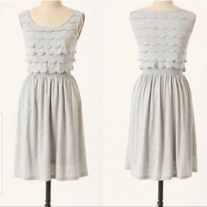 Anthropologie Deletta Silver Linings Scalloped Dress XS